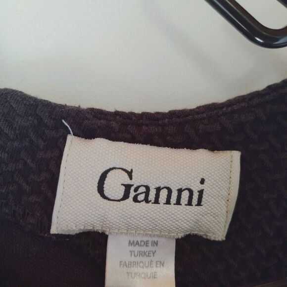 Ganni Noon and Night Textured Dress Fit Flare black Women XSmall - Picture 2 of 7